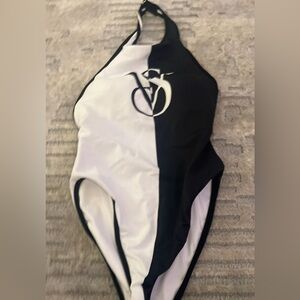 Stylish Black and White woman  One Piece